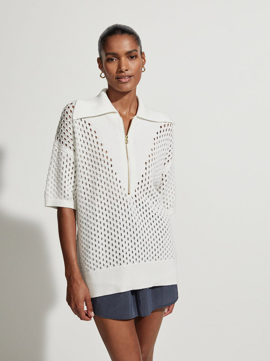 Teagan Boxy Knit Polo | Varley US